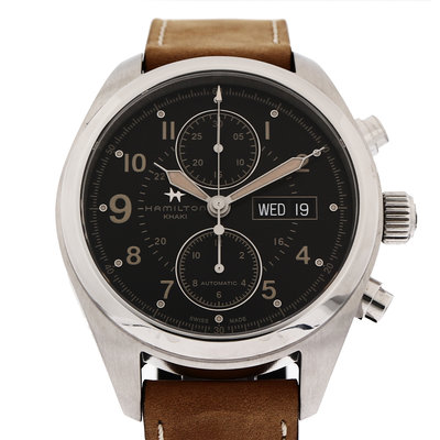 Hamilton Khaki Field Autochrono H71616535 Black Dial 42