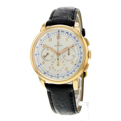 Omega Vintage Chronograph 2466 Silver Dial 38