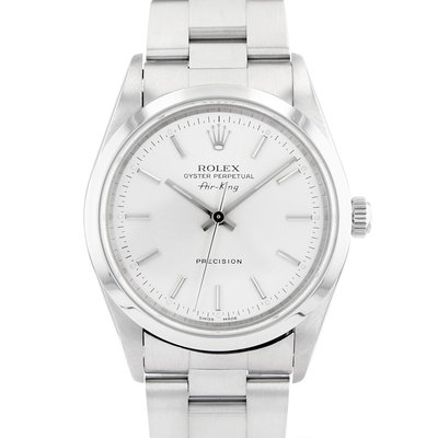 Rolex Air King 14000 Silver Dial 34