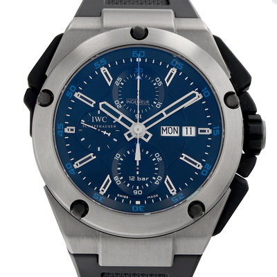 IWC Ingenieur Double Chronograph Titanium IW376501 Black Dial 45