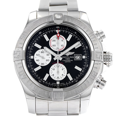Breitling Super Avenger ll A13371 Black Dial 48