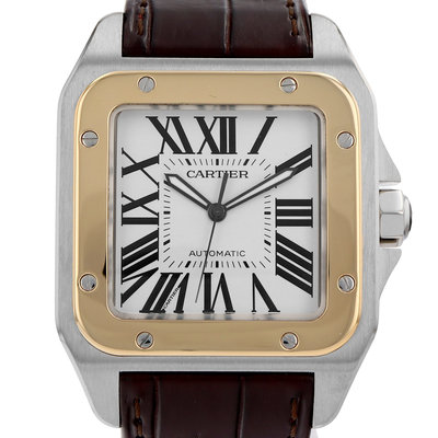 Cartier Santos 100 W20072X7 White Dial 42