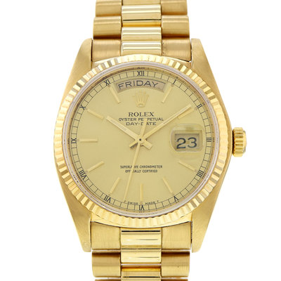 Rolex Day-Date 36mm 18078 Yellow Dial 36