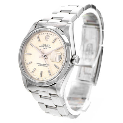 Rolex Oyster Perpetual Date 15200 Silver Dial 34