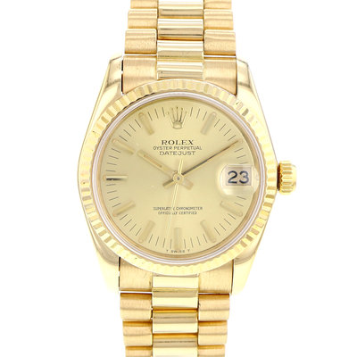 Rolex Datejust 68278 Yellow Dial 31