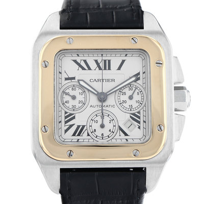 Cartier Santos 100 2740 White Dial 54