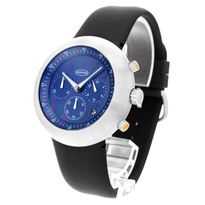 Ikepod Chronopod Blue Suede 006