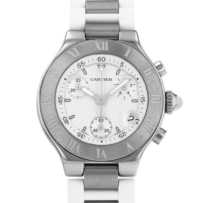 Cartier Chronoscaph 21 2996 White Dial 32