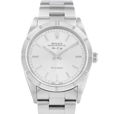 Rolex Air King 14010 Silver Dial 34