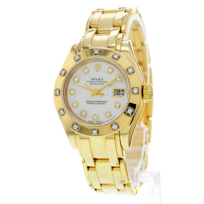 Rolex Lady-Datejust Pearlmaster 69318 Mother of Pearl Dial 29
