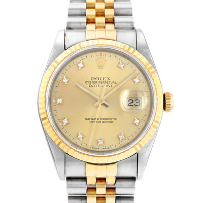 Rolex Datejust 36mm 16233 Yellow Dial 36
