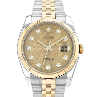 Rolex Datejust 36 116233 Yellow Dial 36