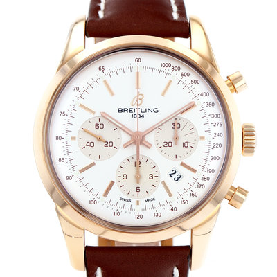 Breitling Transocean Chronograph RB0152 White Dial 43