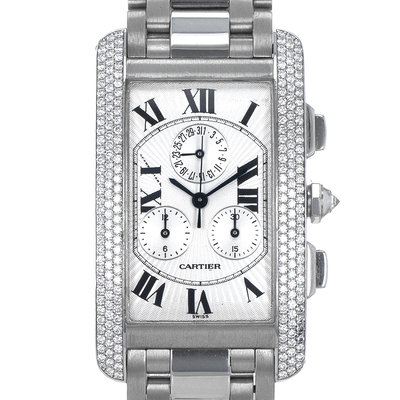 Cartier Tank Americaine WB704251 2339 Silver Dial 26x36