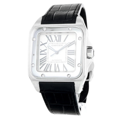 Cartier Santos 100 2656 White Dial 38