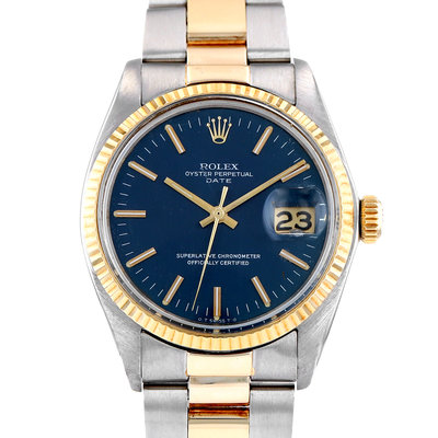 Rolex Date 1500 Blue Dial 34