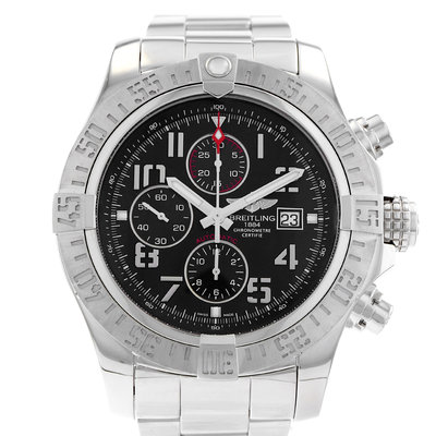 Breitling Super Avenger II A13371 Black Dial 48