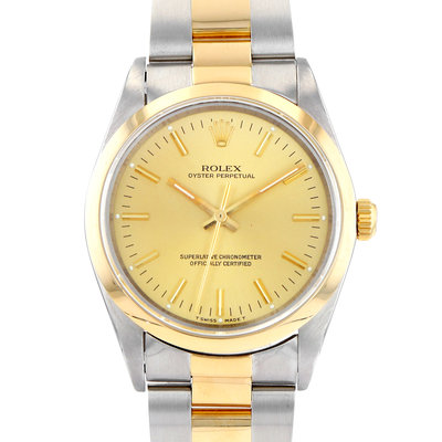 Rolex Oyster Perpetual 34 14203 Yellow Dial 34