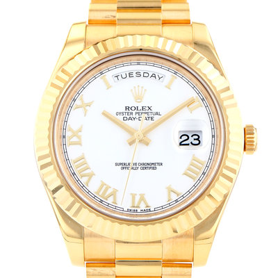 Rolex Day-Date II 218238 White Dial 41