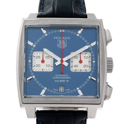 TAG Heuer Monaco Calibre 12 CAW2111-0 Blue Dial 39