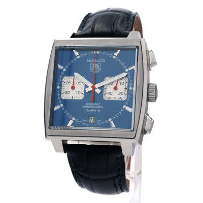 TAG Heuer Monaco Calibre 12 CAW2111-0 Blue Dial 39