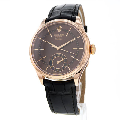 Rolex  Cellini Dual Time 50525 Brown Dial 39