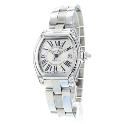 Cartier Roadster W62025V3 Silver Dial 36