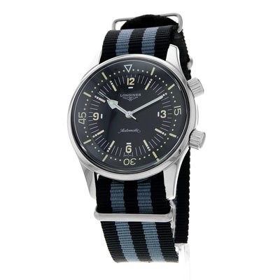 Longines Legend Diver L3.674.4.56.2 Black Dial 42