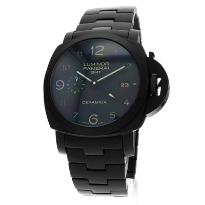 Panerai Luminor 1950 3 Days GMT Automatic PAM01438 Black Dial 44