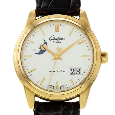 Glashutte Original Senator Panorama Date  39-41-03-11-04 White Dial 39