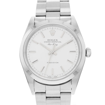 Rolex Air King 14000 Silver Dial 34