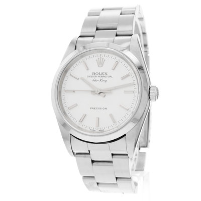 Rolex Air King 14000 Silver Dial 34