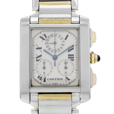 Cartier Tank Française W51004Q4 White Dial 28
