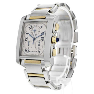 Cartier Tank Française W51004Q4 White Dial 28