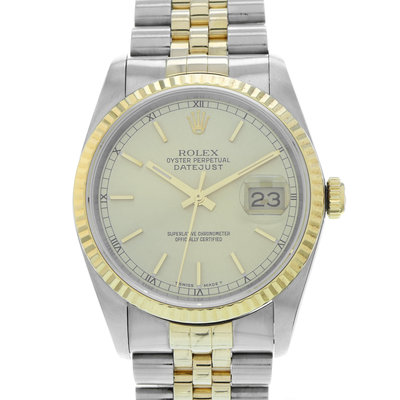 Rolex Datejust 16233 Yellow Dial 36