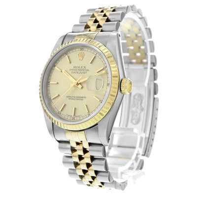 Rolex Datejust 16233 Yellow Dial 36