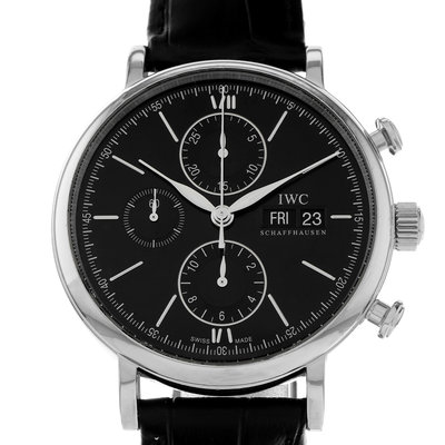IWC Portofino Chronograph  IW391002 Black Dial 42