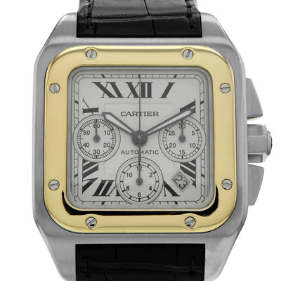 Cartier Santos 100 W20091X7 White Dial 45