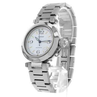 Cartier Pasha C W31015M7 White Dial 35