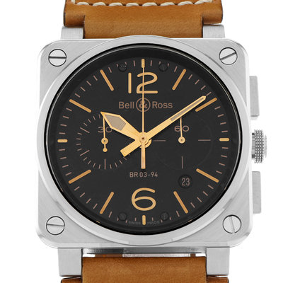 Bell & Ross BR 03-94 Chronographe BR0394-ST-G-HE/SCA Black Dial 42