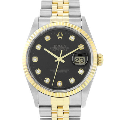 Rolex Datejust 36 16233G Black Dial 36