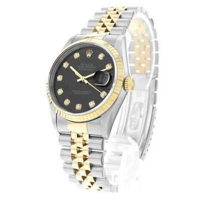 Rolex Datejust 36 16233G Black Dial 36