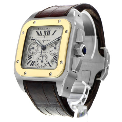 Cartier Santos 100 W20091X7 White Dial 41