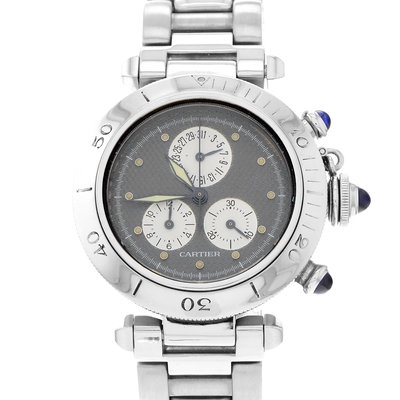 Cartier Pasha 35mm W31019H2 13521 Grey Dial 35