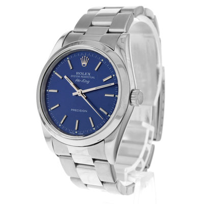 Rolex Air King 14000 Blue Dial 34