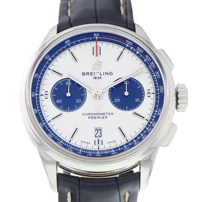 Breitling Premier Chronograph AB0118 Silver Dial 42