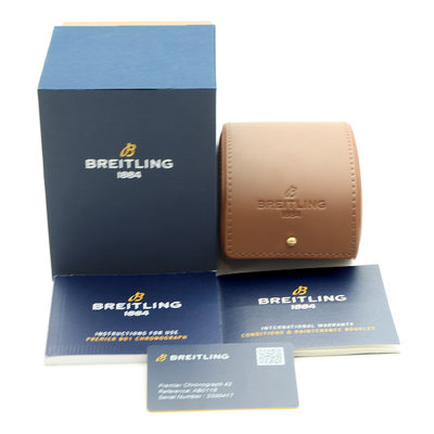 Breitling Premier Chronograph AB0118 Silver Dial 42