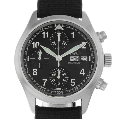 IWC Pilot Spitfire Chronograph IW3706 Black Dial 39