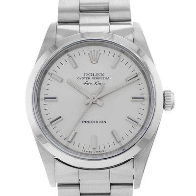 Rolex Air King 14000 Silver Dial 34