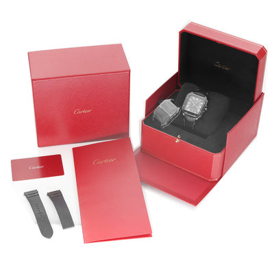 Cartier Santos De Cartier  WSSA0039 Black Dial 39